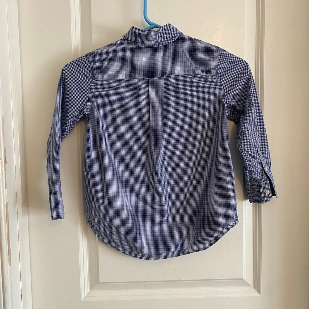 Ralph Lauren‎ Kids Navy and White Gingham Shirt